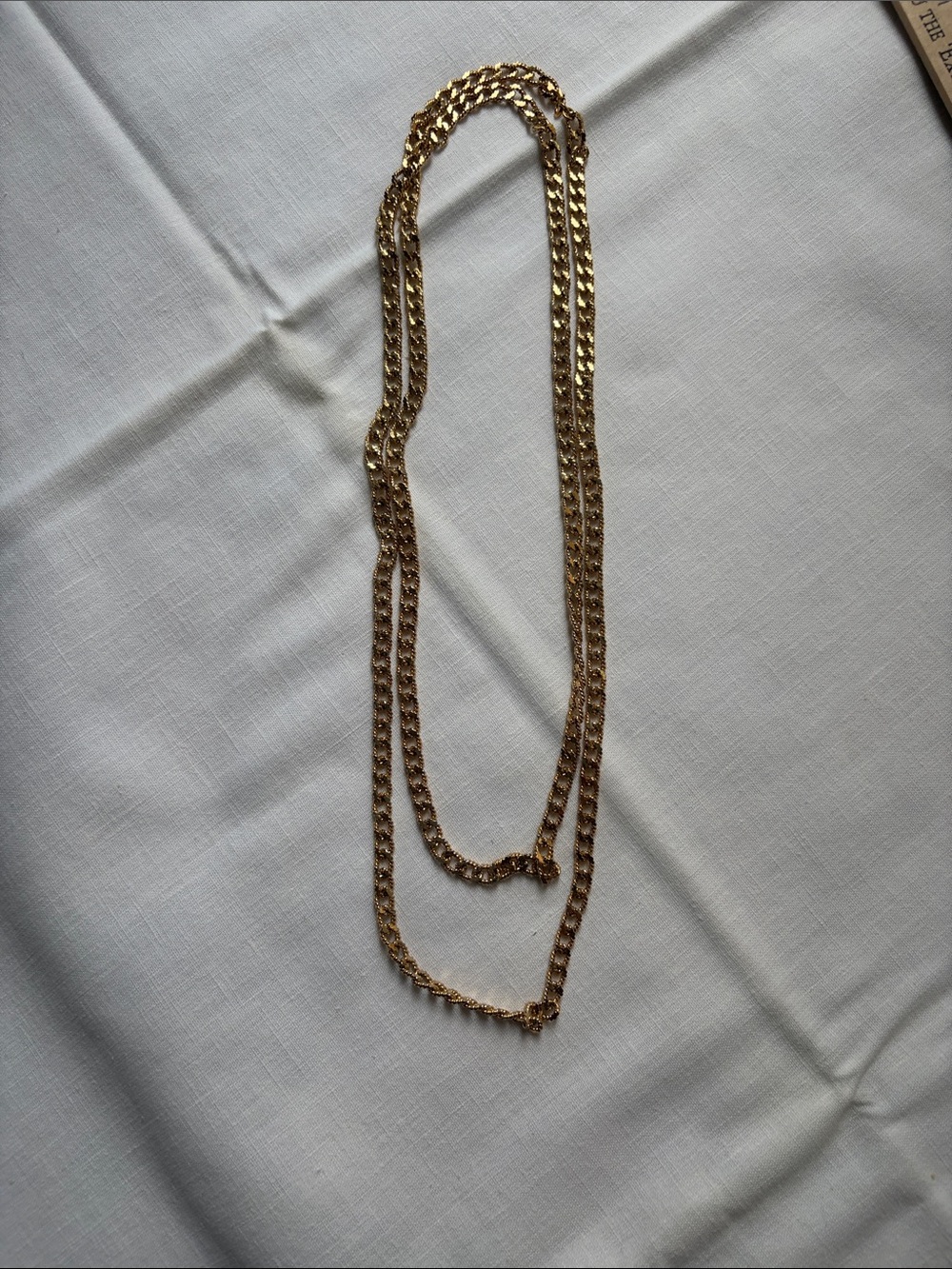 Monet Gold-Tone Triple Layer Chain Necklace
